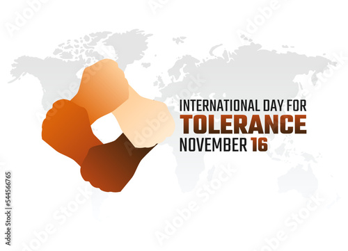 vector graphic of international day for tolerance good for international day for tolerance celebration. flat design. flyer design.flat illustration.