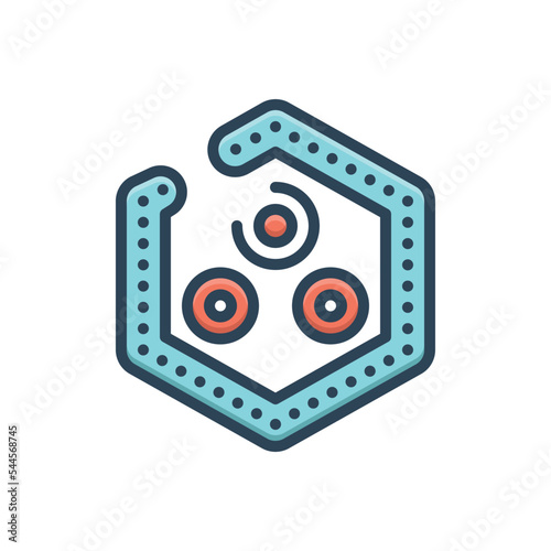 Color illustration icon for therefore