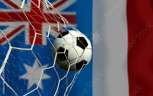 Football Cup competition between the national Australia and national France.