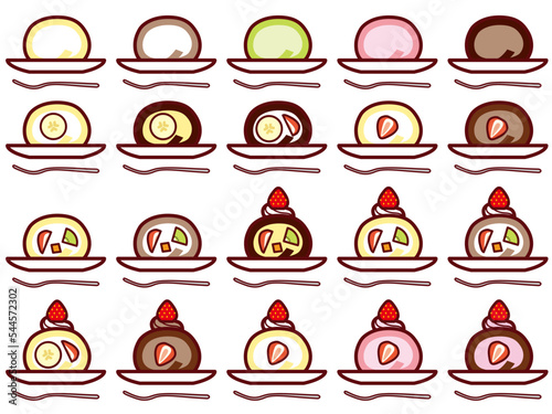 ロールケーキ皿正面