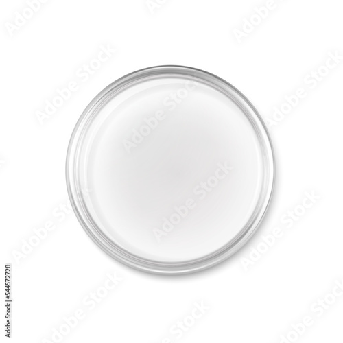 3d realistic vector icon. Petri dish. Laboratory and sience equipment. Test and research lab.