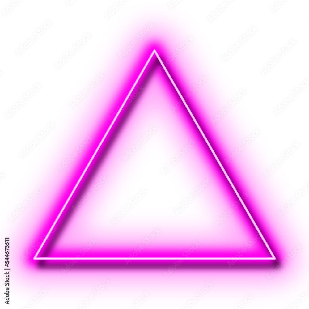 Pink Neon Triangle Shape. Design Element. Pink Neon Triangle Shape. Design Element.