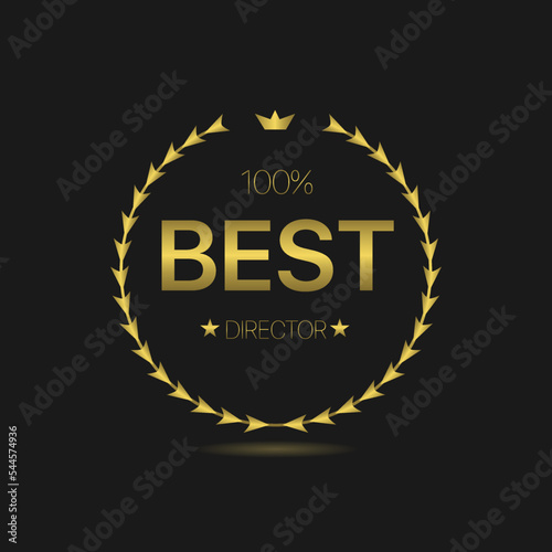 Best director golden laurel wreath label