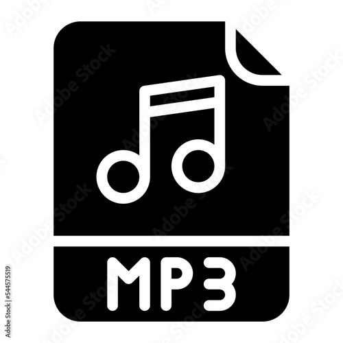 mp3 file format extension icon photo