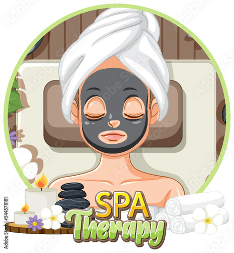 Woman applying facial mask treatment