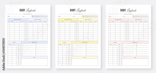 Daily Baby Log. Baby Care Tracker. Baby Log Caregiver. Daily Baby Logbook. Printable Baby Log Book Tracker. Organizer & Schedule Planner. Planner Bundle Design. Planner Collection Set. Modern planner.