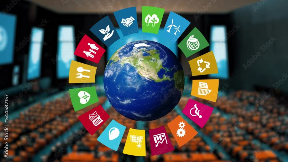 International conference concept. Sustainable development goals. SDGs.