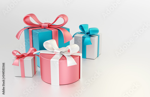 Gift boxes are on a white background