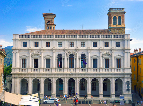 Civic library Angelo Mai in Bergamo Alta, Italy, also known as Palazzo Nuovo