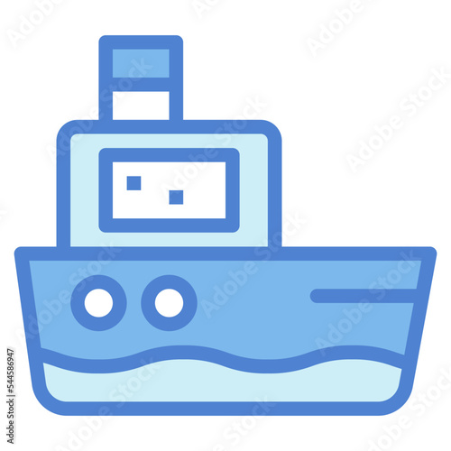 Boat two tone icon style