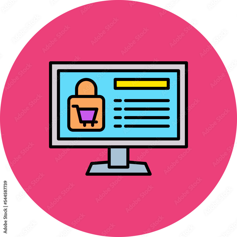Ecommerce Multicolor Circle Filled Line Icon