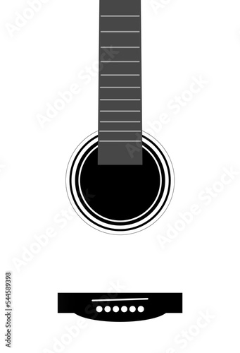 Musical instrument - guitar on transparent background