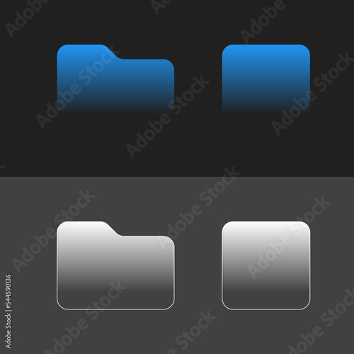 Translucent file icons set in web3 style....