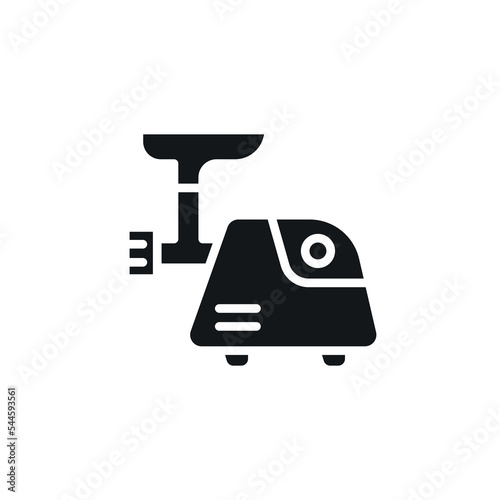 Meat grinder simple glyph icon. Vector solid isolated black illustration.