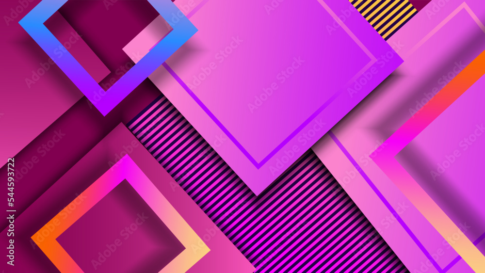Abstract orange pink and purple gradient background with square shapes Abstract orange pink and purple gradient background with square shapes