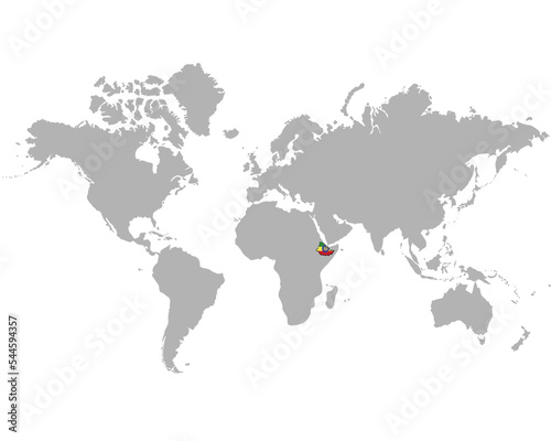 エチオピアの地図