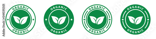 Organic ingredient label icon, vector illustration