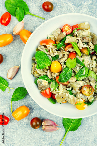 Homemade eggplant salad