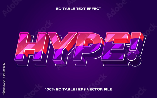 hyper text effect editable modern lettering typography font style, trendy 3d text for tittle and sticker