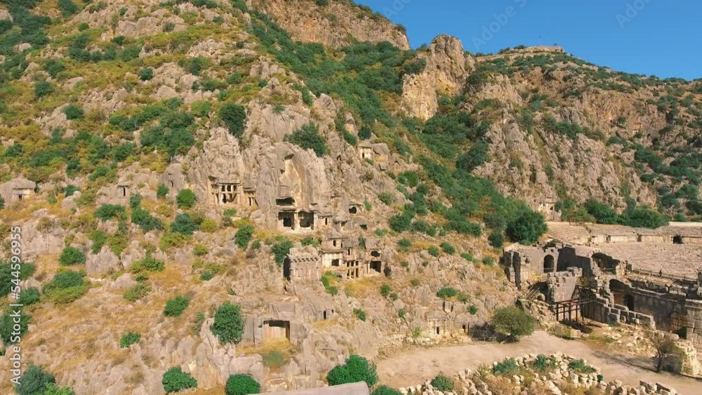 Lycian tombs of Myra (Likya kaya mezarları) The Lycian tombs of Myra is