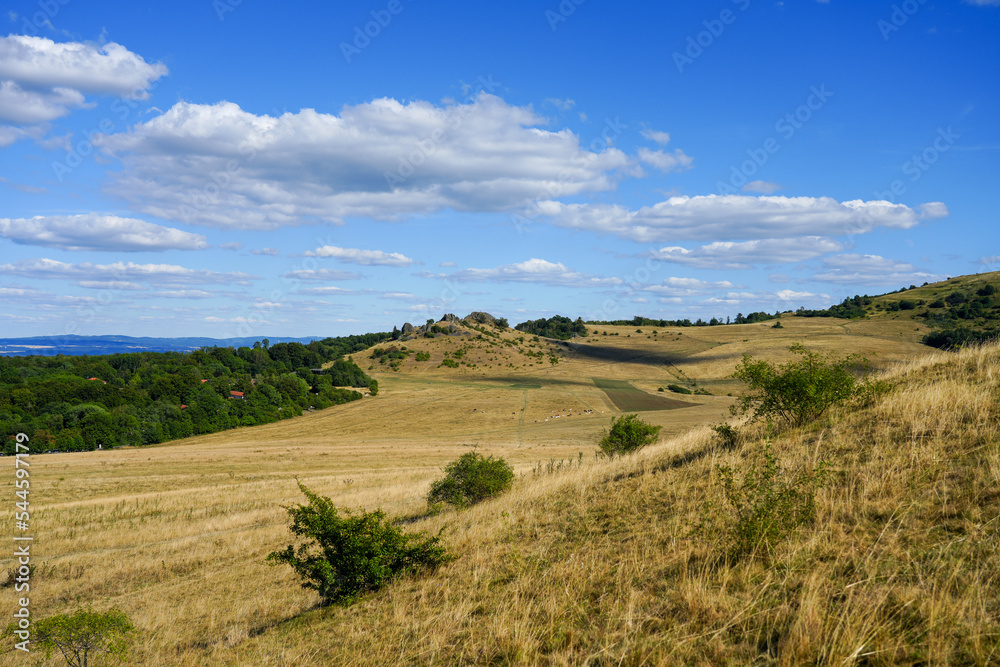 Nature in the Dörnberg nature reserve. View of the surrounding countryside near Kassel.
