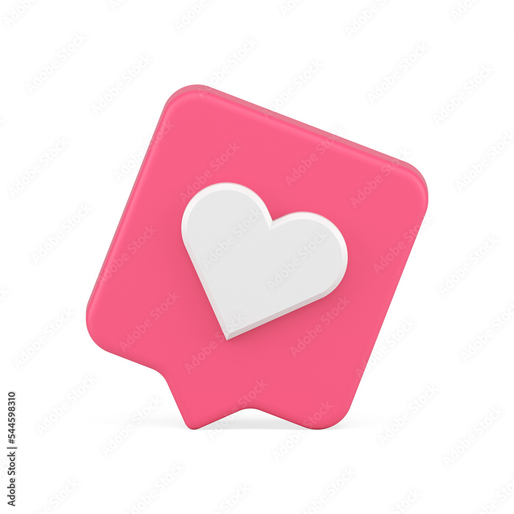 Social media positive evaluation new like alert cyberspace badge realistic template 3d icon Social media positive evaluation new like alert cyberspace badge realistic template 3d icon