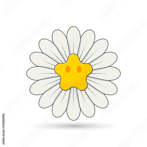 Daisy with clip art star in center, daisy emoticon cute daisy.
