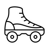 Skates, Roller Skates Icon Logo Design Vector Template Illustration Sign And Symbol Pixels Perfect