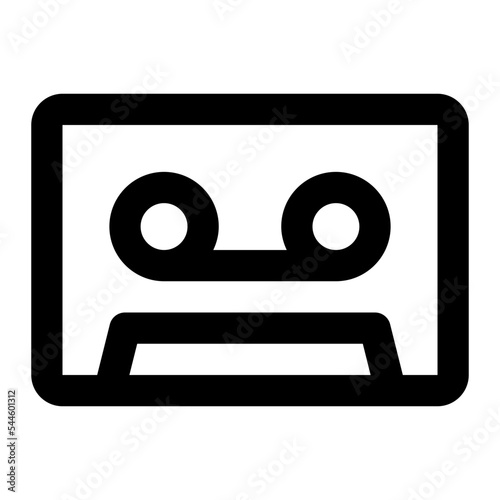 Cassette Tape Line Icon