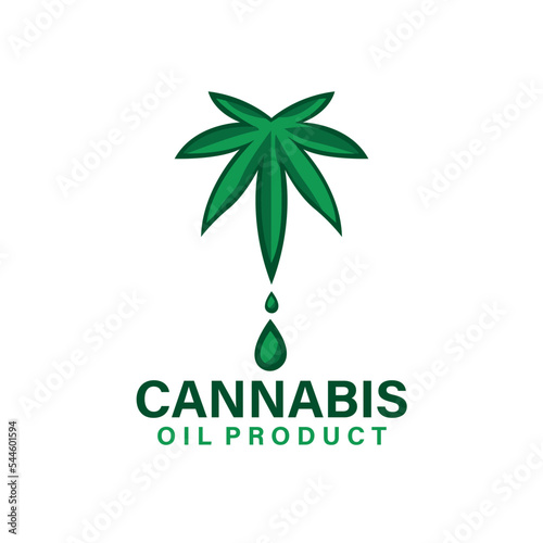 leaf logo. cannabis oil design logo vector