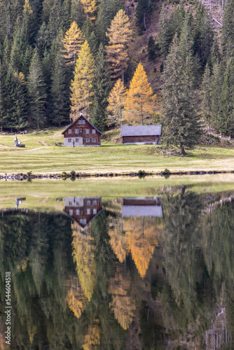 Lake Etrachsee  in the Austrian municipality of Krakau in the Murau district of Styria. It is 1,374 meters above sea level in the Krakau Valley, a high plateau in the Schladminger Tauern, Austria