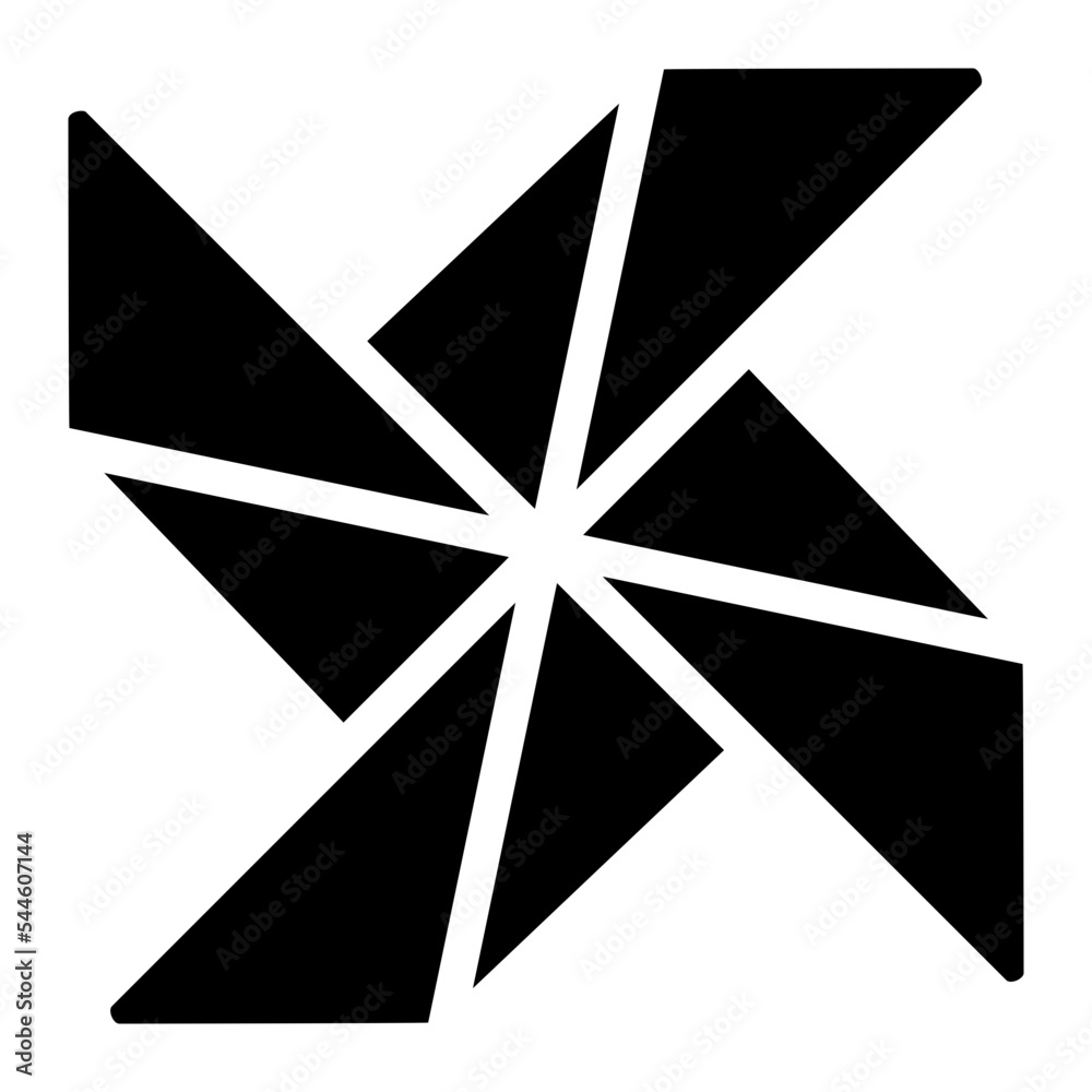 pinwheel glyph icon