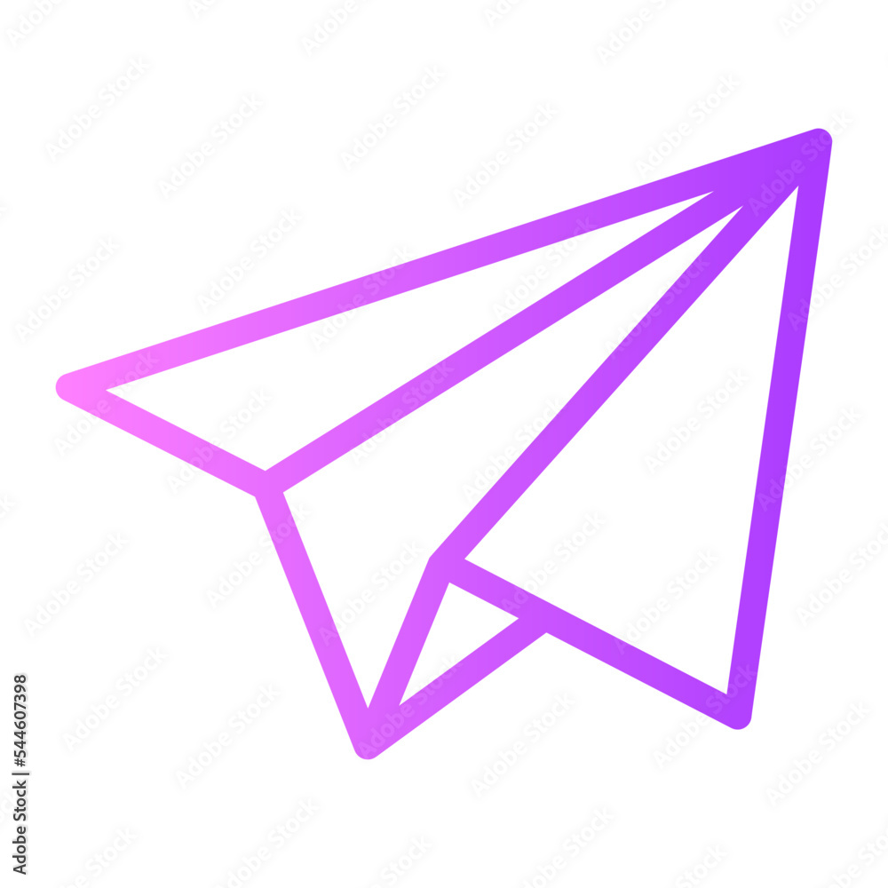 paper plane gradient icon paper plane gradient icon