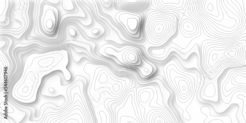 Abstract background vector and topographic patter line map background. silver line topography maount map contour background, geographic grid. Abstract vector illustration. photo