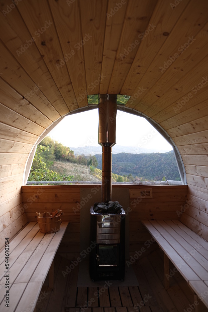 Sauna vue montagne