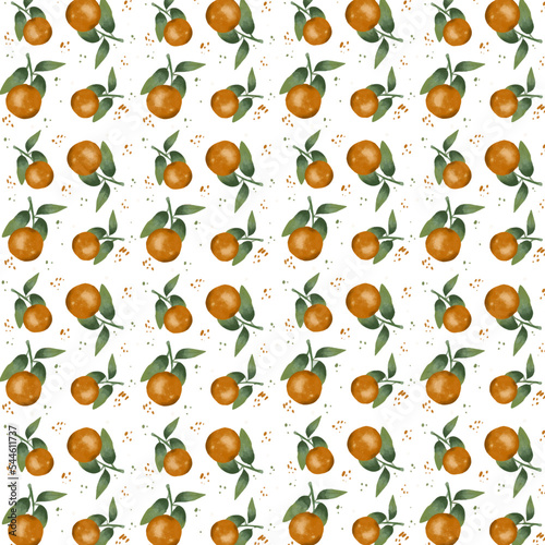 Fototapeta Naklejka Na Ścianę i Meble -  Orange seamless pattern. Print for book cover, paper napkins, wrapping paper.