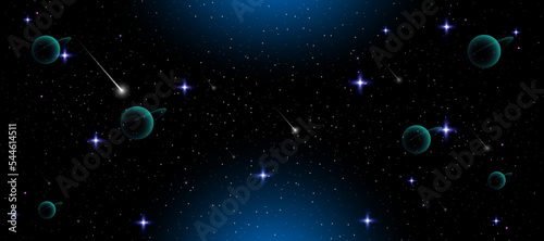 Dark realistic galaxy background