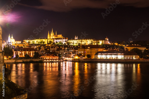 city castle at night night view of the town country Praha 2022 night Praha 