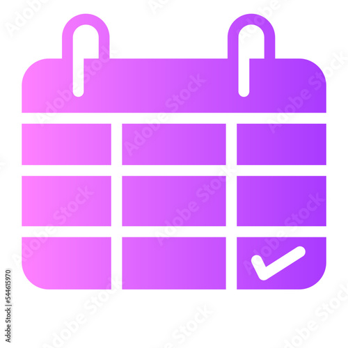 schedule gradient icon