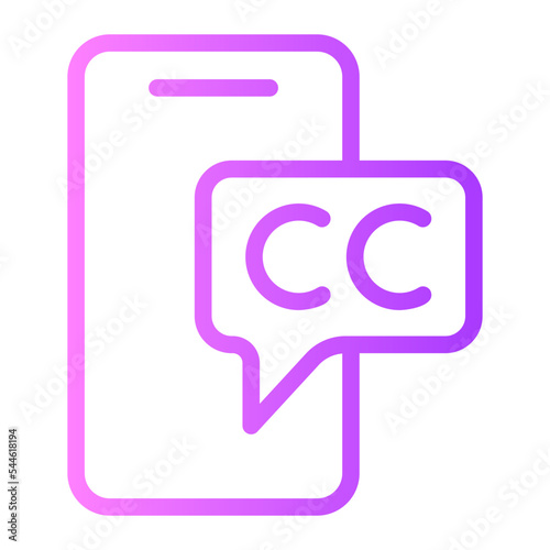 caption gradient icon