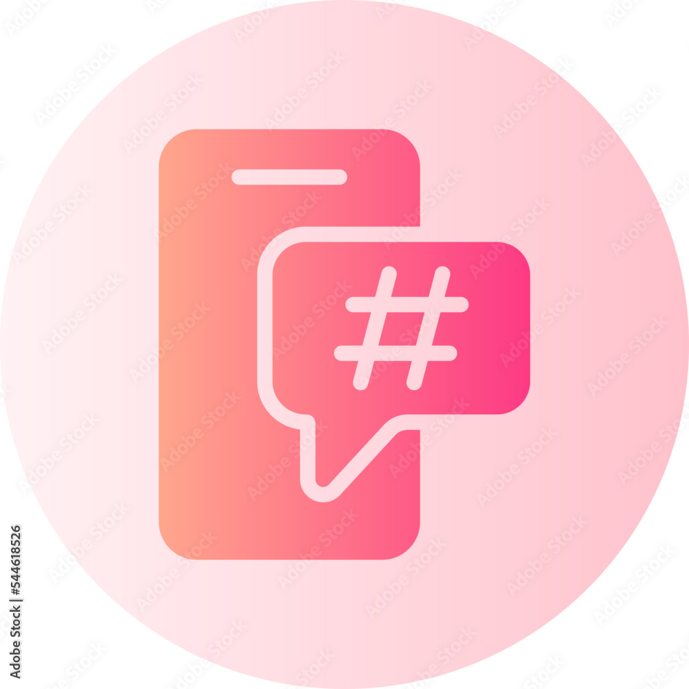 Obraz premium hashtag gradient icon