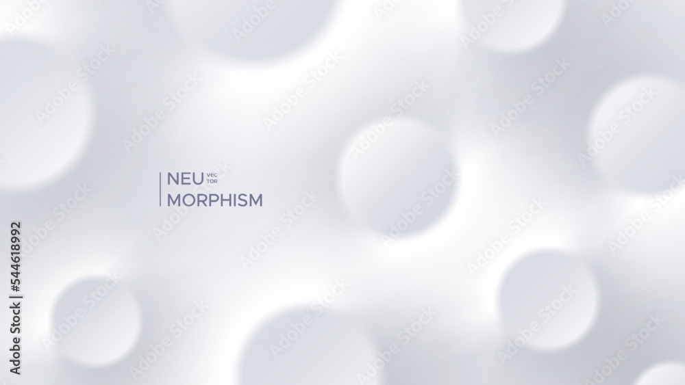 Neumorphic bright design with round shapes. Light, soft, clear and simple neo morphism vector illustration. Elegant abstract background with copy space for banner, poster, presentation. Neumorphic bright design with round shapes. Light, soft, clear and simple neo morphism vector illustration. Elegant abstract background with copy space for banner, poster, presentation.