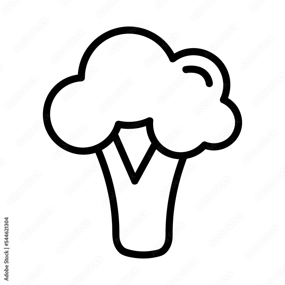 Broccoli Icon. Line vegetable icon. Line food icon for an app or website Broccoli Icon. Line vegetable icon. Line food icon for an app or website