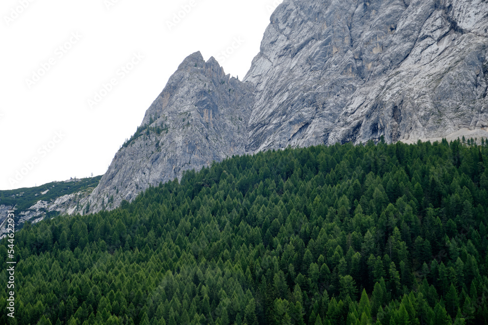 view of Val di Fassa, Dolomiti, Italy