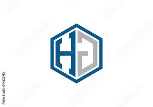 Free Download initial logo letter HG hexagon initial company icon business logo background illustration - GFXLoad