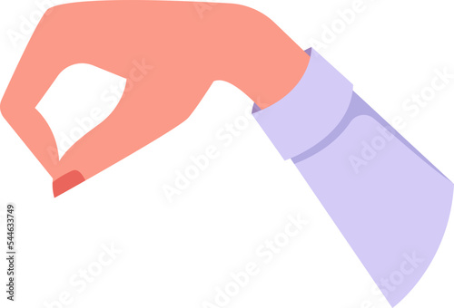 Hand flat icon Online order Gesture for hold purchases
