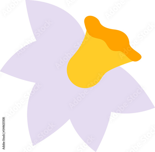 Yellow bells bloom flat icon Wildflowers