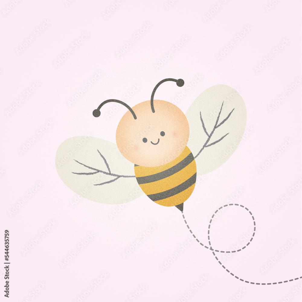 Cute illustration in flat style. Cute bee, tasty healthy honey, hive, bear. Set of three cards. Hand drawn colored trendy vector illustrations. Cartoon style. Flat design. 