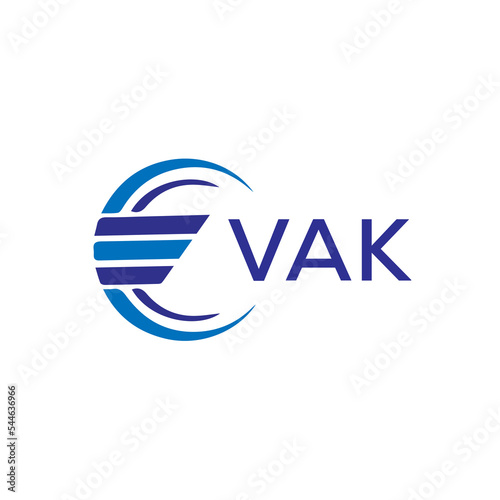 VAK letter logo. VAK blue image on white background. VAK vector logo design for entrepreneur and business. VAK best icon.