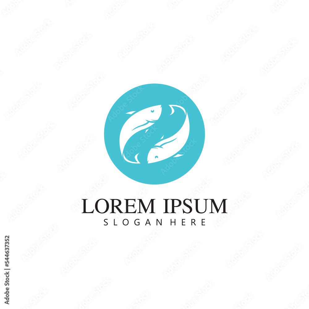 Fish logo template